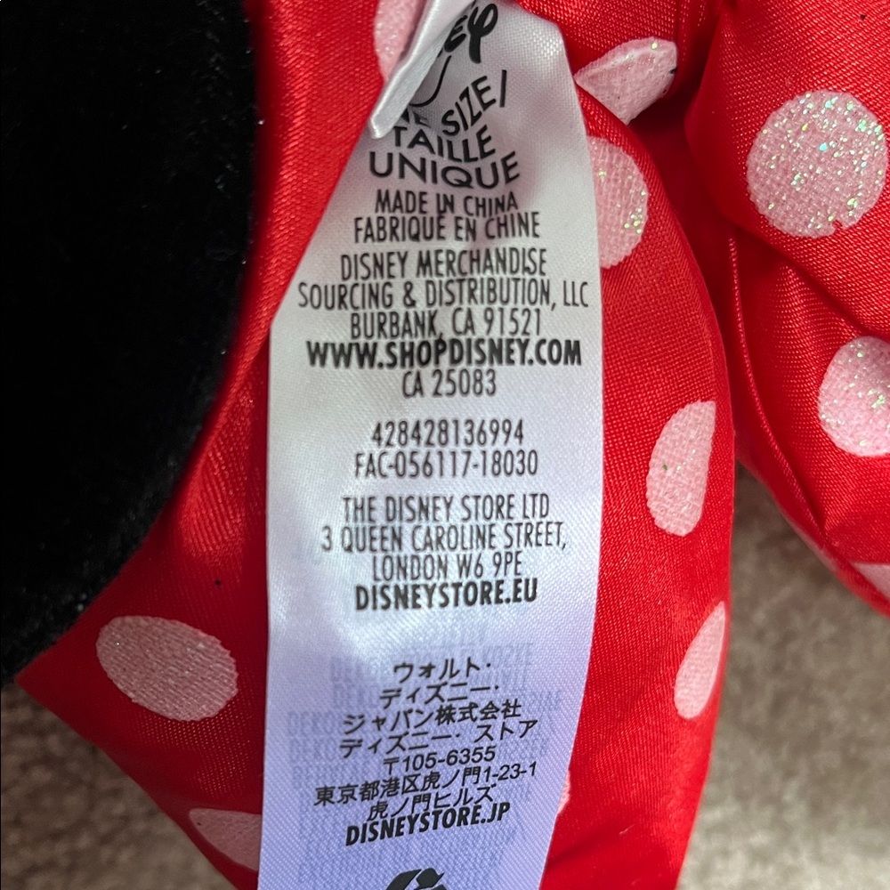 NWT Disney Minnie Mouse Red Polka Dot Headband Gems - Picture 4 of 9